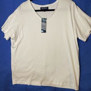 Jones New York Cream Short Sleeve Tee
